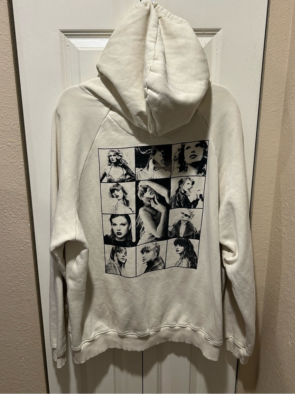 Taylor Swift The Eras Tour Cream Hoodie Made in Egypt , size L /XL